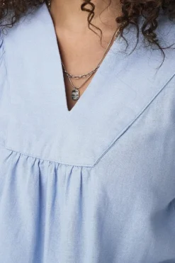 Only Onlcaro 2/4 V-Neck Linen Bl Top Cc< T-Shirts & Toppe