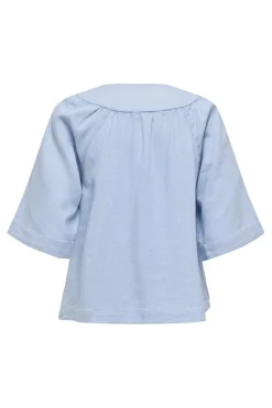 Only Onlcaro 2/4 V-Neck Linen Bl Top Cc< T-Shirts & Toppe