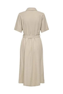 Only Onlcaro S/S Linen Bl Belt Dress Cc< Kjoler|Ammevenligt Tøj