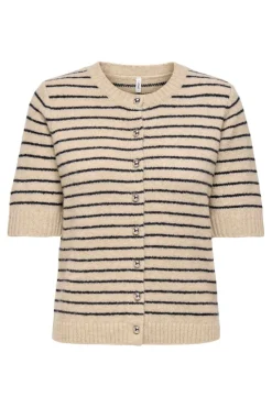 Onlchester Life Ss Stripe Cardi Cc Knt*Only Clearance