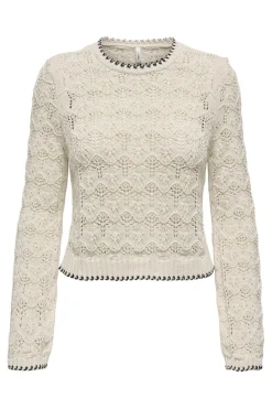 Only Onlcrystal Life Ls Detail O-Neck Knt< Bluser & Skjorter|Strik