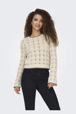 Only Onlcrystal Life Ls Detail O-Neck Knt< Bluser & Skjorter|Strik