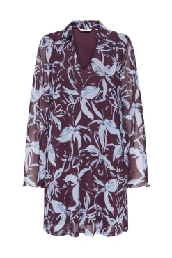 Onlcyril Mesh L/S V-Neck Short Dress*Only Clearance