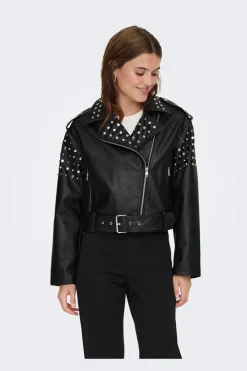 Only Onldestiny Faux Leather Biker< Overtøj & Jakker
