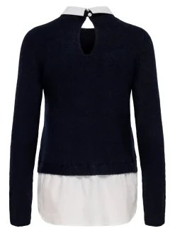 Only Onldolly Ls Woven Mix Pearl Pull Cc Knt< Strik|Bluser & Skjorter