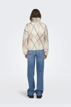 Only Onleline Life L/S Zip Teddy Swt< Overtøj & Jakker