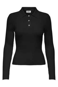 Onlelisa L/S Rib Polo Knt*Only