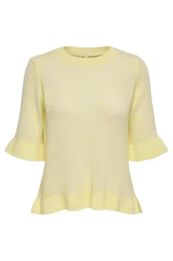 Only Onlella Ss Frill O-Neck Knt< T-Shirts & Toppe