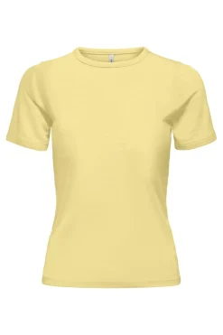 Only Onlelli S/S Rib Top< T-Shirts & Toppe