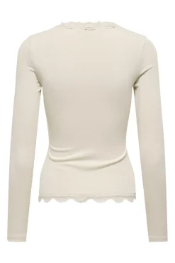 Onlenea L/S Lace Mix Placket Top*Only Sale