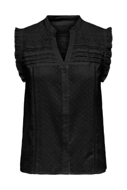 Only Onlevelyn Sl V-Neck Top Ox< T-Shirts & Toppe|Ammevenligt Tøj