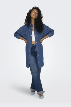 Only Onlfloyd Ls Ovs Dress Azg< Bluser & Skjorter