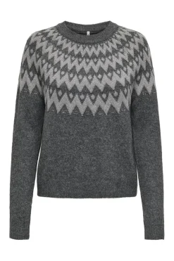 Only Onlfry Ls Jq Glitter O-Neck Cc Knt< Strik|Bluser & Skjorter