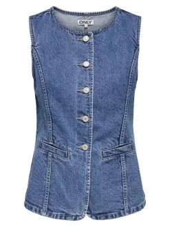 Only Onlgiulina S/L Button Waistcoat Mae< Veste|Ammevenligt Tøj