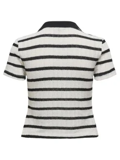 Only Onlhalia S/S Collar Top Box< T-Shirts & Toppe