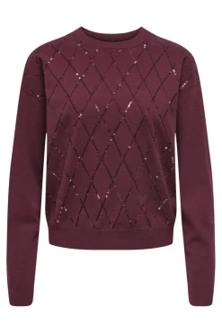 Only Onlhalifax Ls Sequins O-Neck Knt< Strik|Bluser & Skjorter