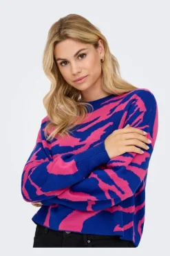 Onlhilla Ls Jq Mix Box O-Neck Knt*Only