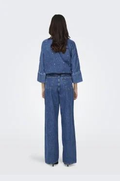 Only Onlhope Wide Rhinestone< Bukser, Jeans & Leggings