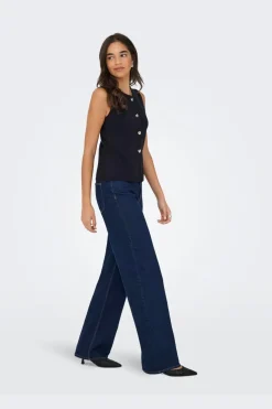 Only Onlibi Button Sl Vest Cc Knt< T-Shirts & Toppe