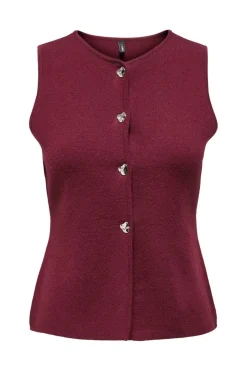 Onlibi Button Sl Vest Cc Knt*Only