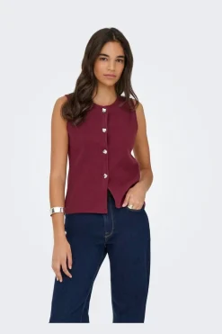 Onlibi Button Sl Vest Cc Knt*Only