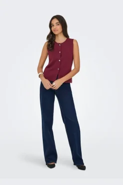 Onlibi Button Sl Vest Cc Knt*Only