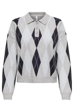 Onlibi Ls Check Polo Cc Knt*Only Best