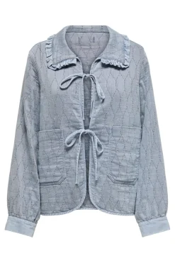 Onlida Frill Collar Tie Shirt*Only Discount