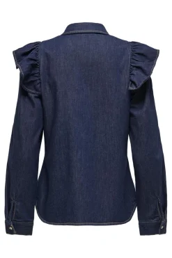 Onlindigo Ls Frill Shirt Qyt*Only Outlet
