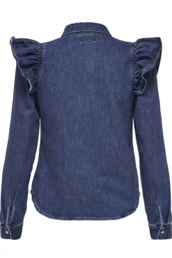Onlindigo Ls Frill Shirt Qyt*Only Hot
