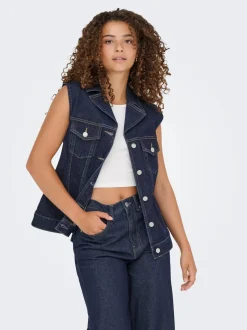 Onljoana Rinse Waistcoat Mae*Only Online