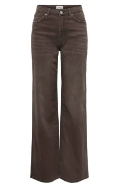 Only Onljuicy Wide Leg Brown Dot< Bukser, Jeans & Leggings