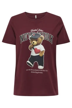 Only Onllina Life S/S Bear O-Neck Box< T-Shirts & Toppe