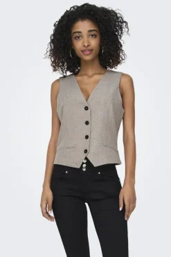 Only Onllinda S/L Mel Fit Waistcoat Tlr< Veste