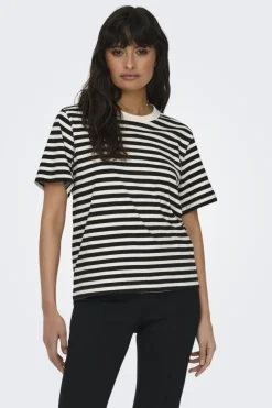 Only Onllivina S/S Stripe Tee< T-Shirts & Toppe