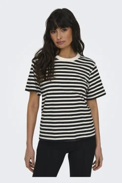 Only Onllivina S/S Stripe Tee< T-Shirts & Toppe