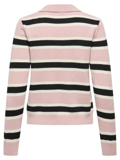 Only Onllondon Ls Stripe Polo Cc Knt< Strik|Bluser & Skjorter