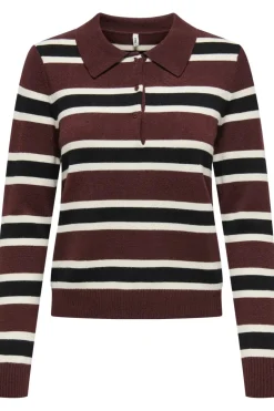 Onllondon Ls Stripe Polo Cc Knt*Only Outlet
