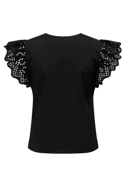 Onllou Life Emb S/S Frill Top*Only Discount