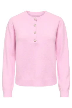 Only Onlmacey Ls Oneck Half Button Knt< Cardigans|Ammevenligt Tøj