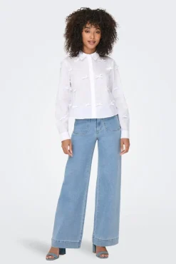 Only Onlmadeline Wd Pocket Gua221< Bukser, Jeans & Leggings