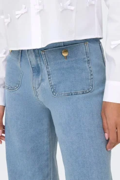 Only Onlmadeline Wd Pocket Gua221< Bukser, Jeans & Leggings