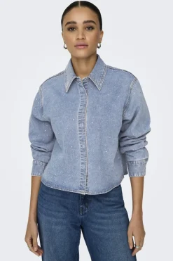 Onlmaggiemay L/S Rhinest Shirt*Only Discount