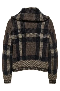 Onlmaroon Ls Zip Collar Cardigan Knt*Only Best