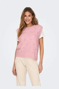 Only Onlmelody Sl Embroidery O-Neck Knt< Veste