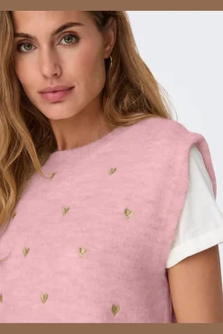 Only Onlmelody Sl Embroidery O-Neck Knt< Veste
