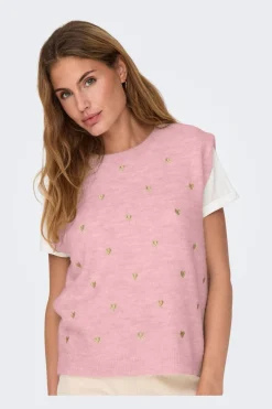 Only Onlmelody Sl Embroidery O-Neck Knt< Veste