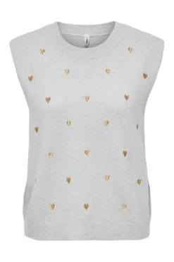 Onlmelody Sl Embroidery O-Neck Knt*Only Online