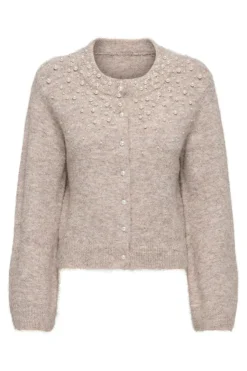 Only Onlmiggie Ls O-Neck Pearl Cardi Knt< Cardigans|Ammevenligt Tøj