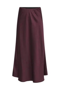 Only Onlmika Vis Satin Long Skirt< Nederdele